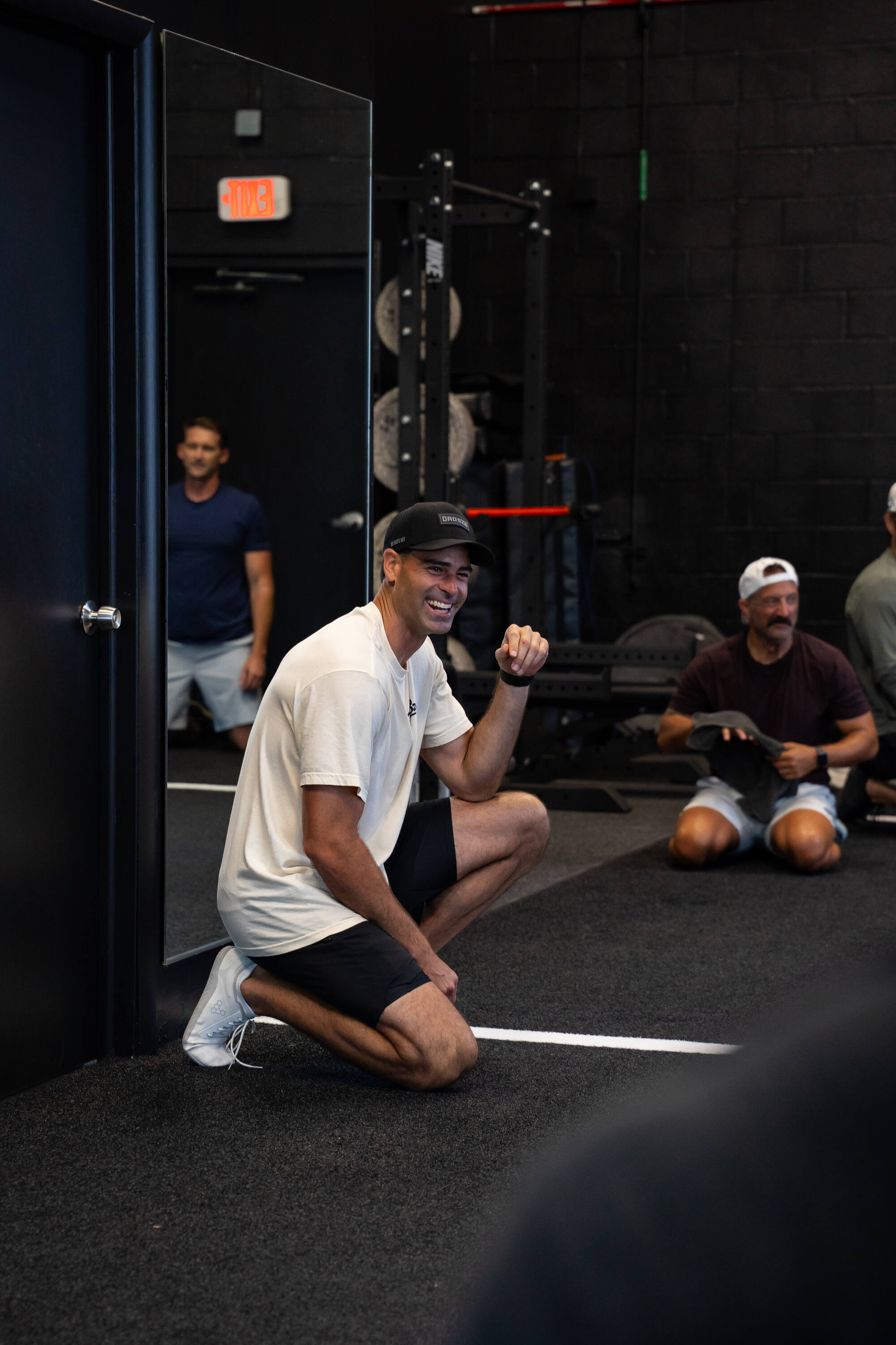 Pat coaching a session on the training floor at the Sixteen Elite facility in Jupiter, FL
